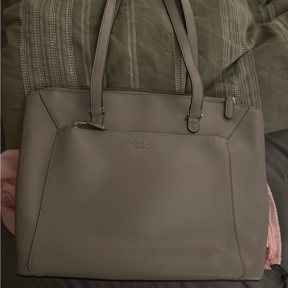 Kate Spade Gray Structured Tote